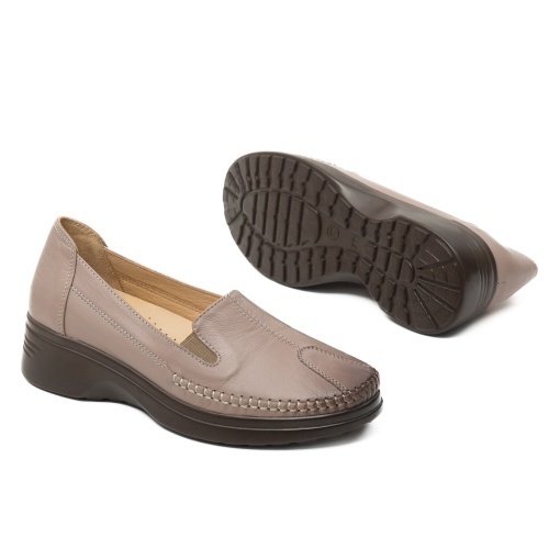 Pantofi dama din piele naturala, BIO.Flex, 134 B, bej - Img 4