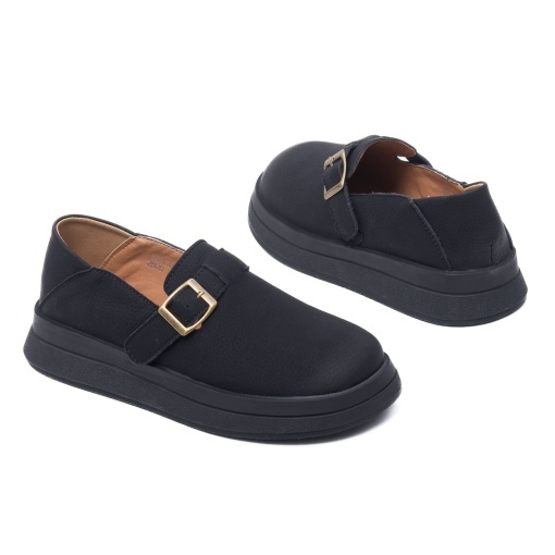 Pantofi dama din piele naturala, Feeling, 2809, negru - Img 3