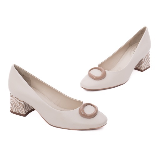 Pantofi dama eleganti din piele naturala, Epica OE12032-772-879S 52-N, crem - Img 2