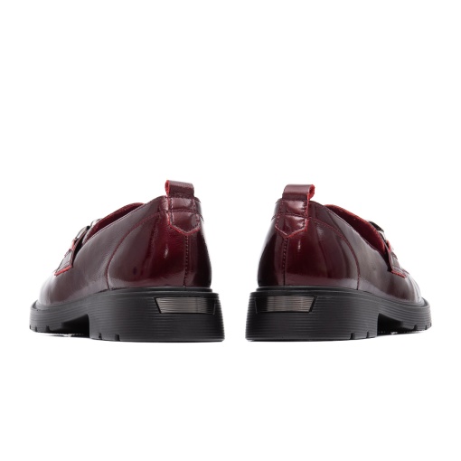 Pantofi dama eleganti, piele naturala lacuita, X4X400008B, bordo - Img 7