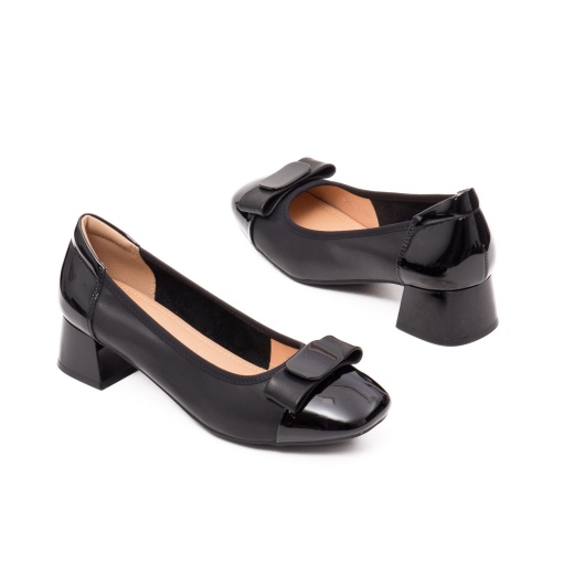 Pantofi dama eleganti, piele naturala, M4M460009A 01-N, negru - Img 3