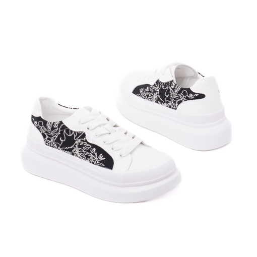 Pantofi dama PASS Collection, 2USL60008B 47-Z din piele ecologica, alb - Img 3