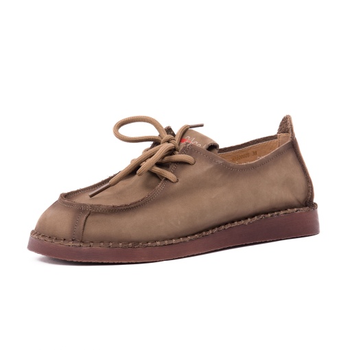 Pantofi dama PASS Collection, 9NMA60002B 40-2 din piele naturala nabuc, kaki