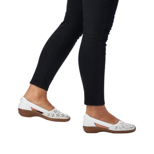 Pantofi dama, piele naturala, 41356-80, alb - Img 2
