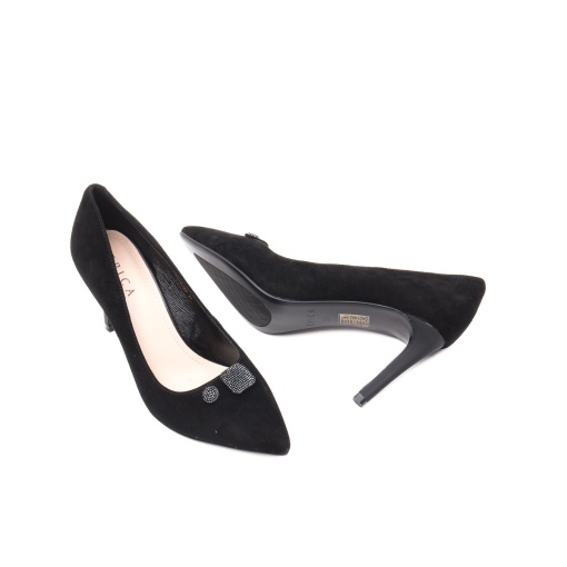 Pantofi dama, piele naturala intoarsa, HMHM00038B L2-I, negru - Img 3