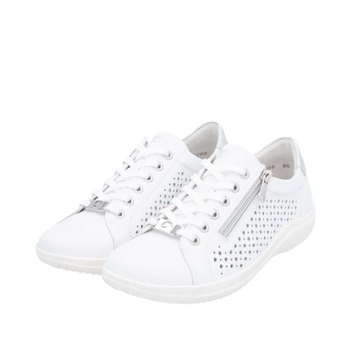 Pantofi dama, piele naturala, Remonte D1E08-80, alb - Img 3