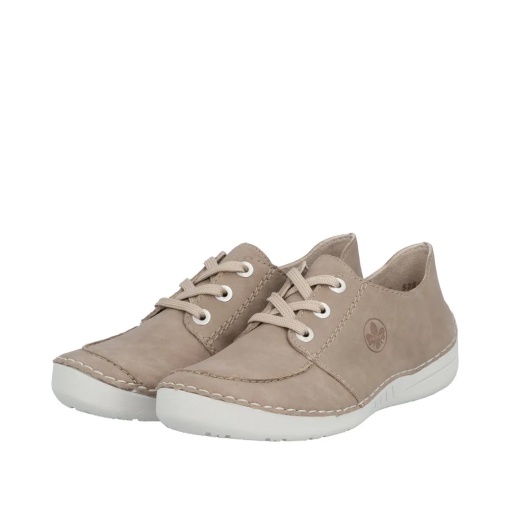 Pantofi dama, piele naturala, Rieker 52545-62, bej - Img 3