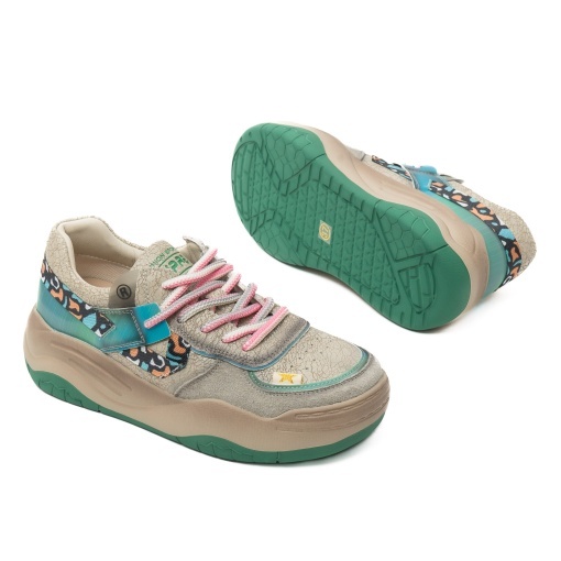 Pantofi dama sport din piele ecologica, Feeling, S001, bej - Img 4