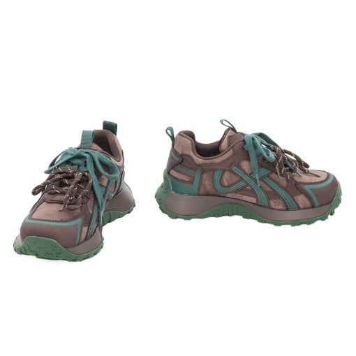 Pantofi dama sport din piele naturala, Gryxx 1ZJ90001D 02-N, maro multicolor - Img 4