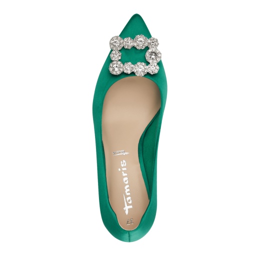 Pantofi eleganti dama, 22430/20 726 green satin - Img 4