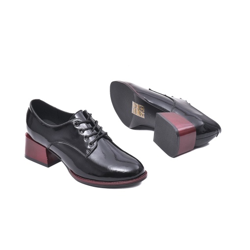 Pantofi eleganti, piele naturala lacuita,V4VA50020A 01-L - Img 5