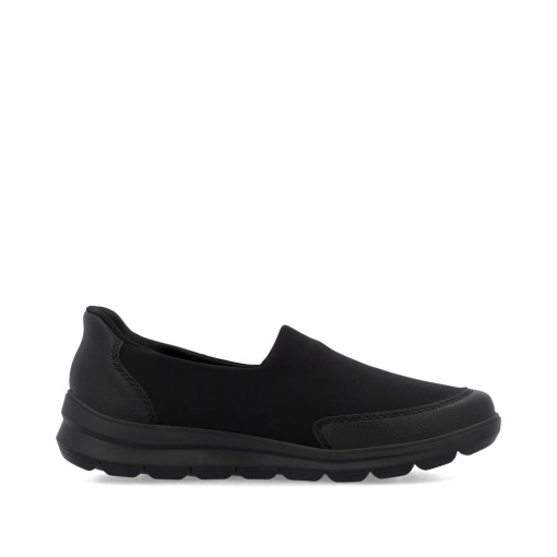 Pantofi impermeabili slip-on damă Rieker Z0054-00, negru, talpă joasă - Img 3