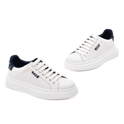 Pantofi sport barbati din piele naturala, Gryxx, 7CCJ80004A 35-N, alb bleumarin - Img 2