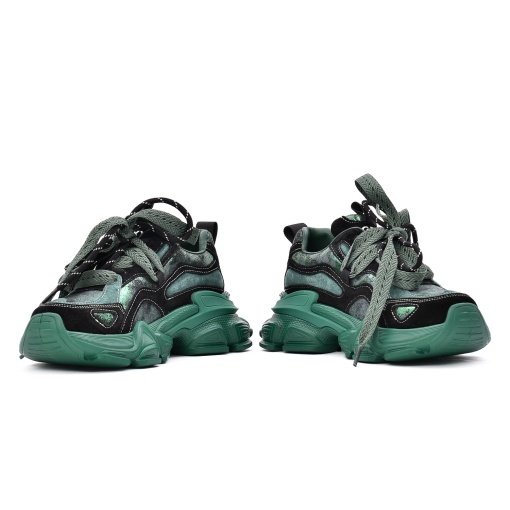Pantofi sport dama din piele mix, Gryxx, 3OY5757 L2-Z, verde - Img 5