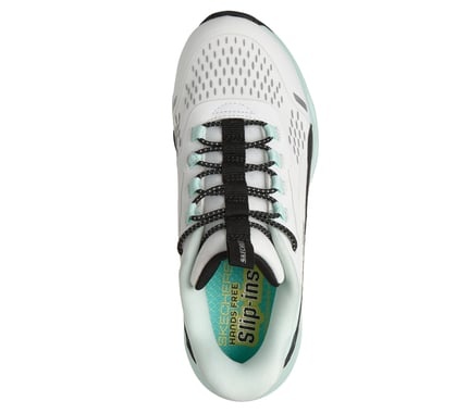 Pantofi sport dama Skechers GLIDE-STEP + - VISTA 303654L WBT, alb/bleu - Img 3