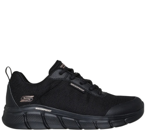 Pantofi sport impermeabili damă Skechers BOBS B Flex - Flex Proof 117351-BBK, negri, cu Memory Foam - Img 4