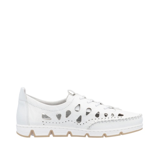 Pantofi vara dama din piele naturala, Rieker, 49956-80, alb - Img 6