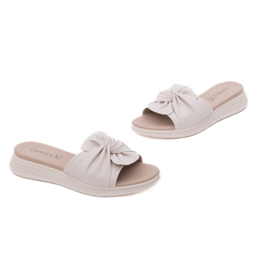 Papuci dama din piele naturala, Caprice 9-27208-46 170 OFFWHITE NAPPA, alb - Img 2