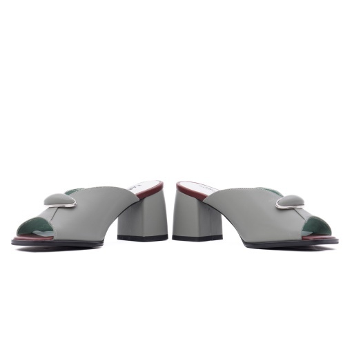 Papuci dama din piele naturala, Karisma 7QXS80007C 06-N, verde - Img 5