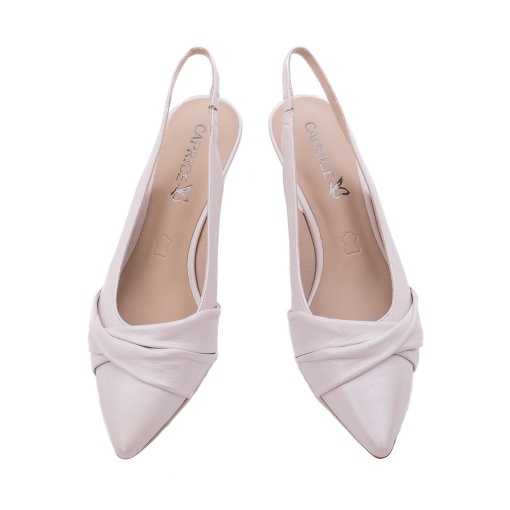 Saboti dama din piele naturala, Caprice, 9-29600-46 143 OFFWHITE PERL, bej - Img 5