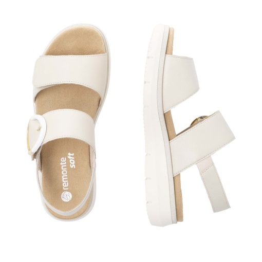 Sandale dama casual, Remonte D2K50-80 din piele naturala, crem - Img 5