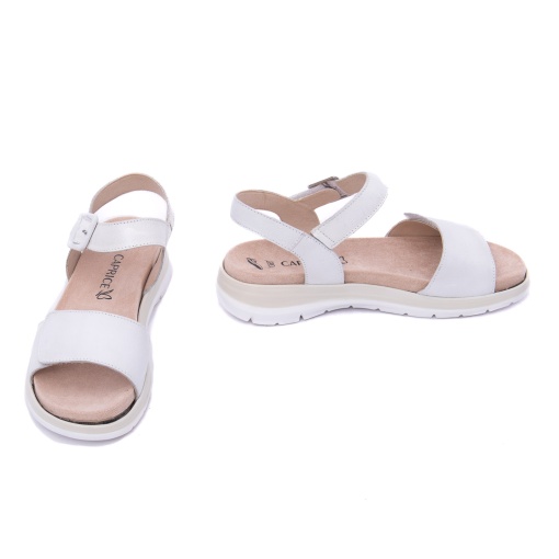 Sandale dama din piele naturala, Caprice, 9-28717-44 102, alb - Img 3