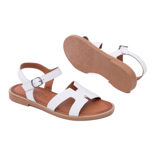 Sandale dama din piele naturala, Dogati, 018 10997 SEYAZ, alb - Img 4