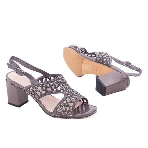 Sandale dama din piele naturala intoarsa, Epica JIJI60051C 14-I, gri - Img 4