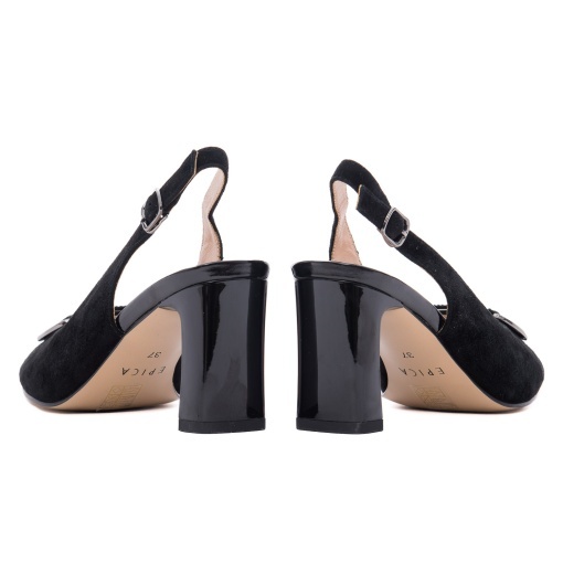 Sandale dama din piele naturala intoarsa, Epica K3K380053B 01-I, negru - Img 6