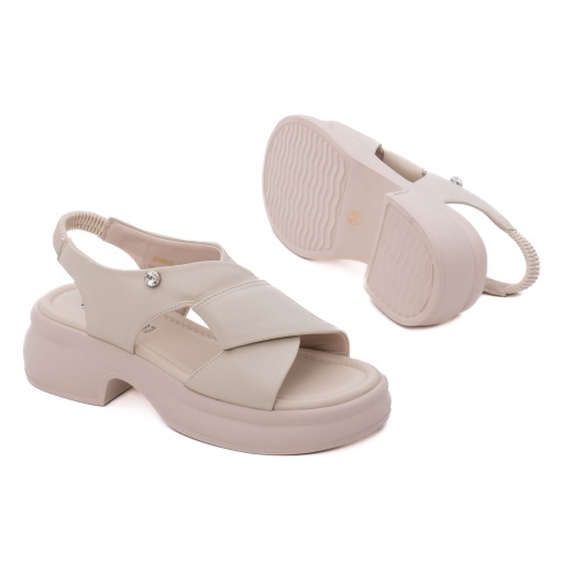 Sandale dama din piele naturala, Karisma 9NMA80001B 52-N, crem - Img 4