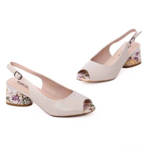 Sandale dama din piele naturala, Karisma JIJI80006C 52-N, crem - Img 2