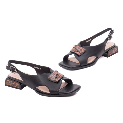 Sandale dama din piele naturala, Karisma JYJY80028A 01-N, negru - Img 2