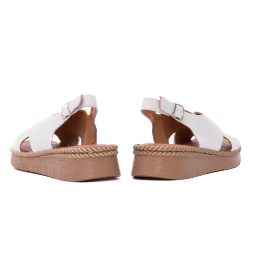 Sandale dama din piele naturala, PASS Collection, 7IKL60020D 13-N, alb - Img 6