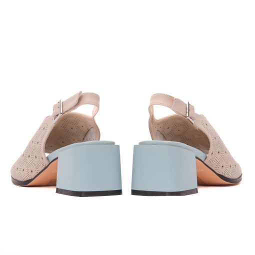 Sandale dama elegante din piele naturala, KARISMA, 7QXS60021B 03-N, bej - Img 6