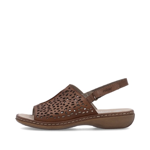 Sandale damă piele Rieker 65985-25 maro - Img 6