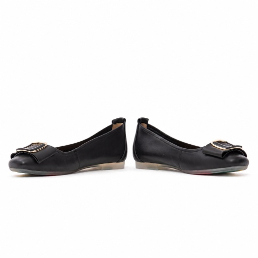 Balerini dama din piele naturala, PASS Collection M4M480009A 01-N, negru - Img 3