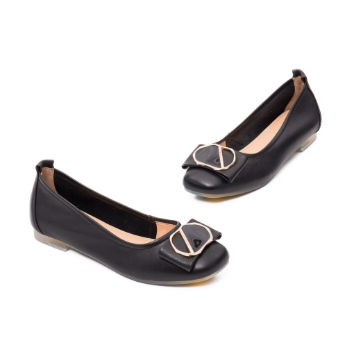 Balerini dama, piele naturala, M4M460011A 01-N, negru - Img 2