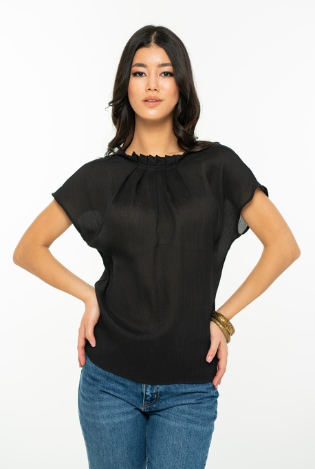 Bluza dama din vascoza CLOE, Hermosa, negru - Img 3