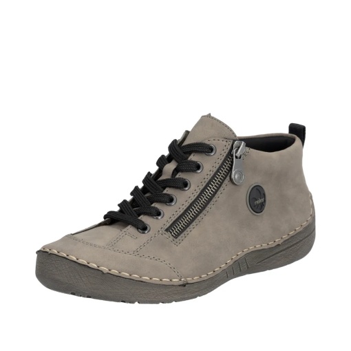 Botine dama din imitatie de piele, Rieker, 52514-42, gri - Img 2