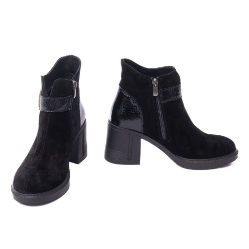 Botine dama din piele intoarsa, Dogati 9755, negru - Img 4