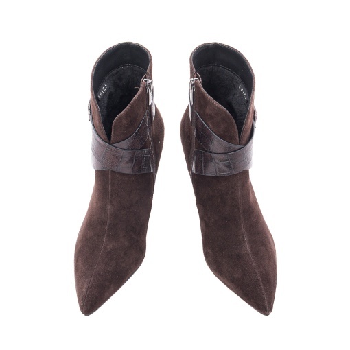 Botine dama din piele intoarsa, Epica 36B99-UM3575-YF245B2 02-I, maro - Img 4