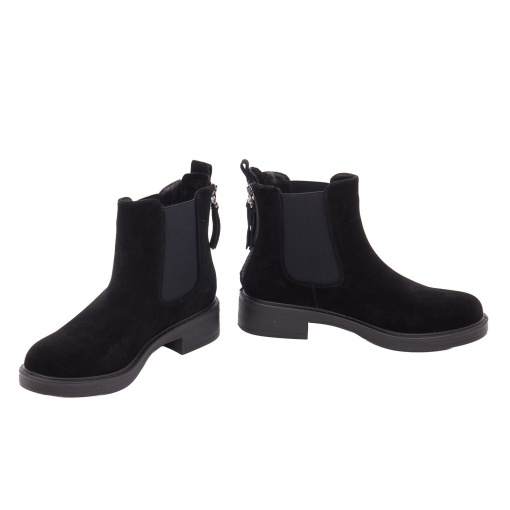 Botine dama din piele naturala intoarsa, PASS Collection 1M550006A 01-I, negru - Img 3