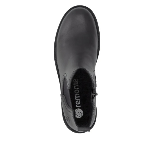 Botine dama din piele naturala, Remonte D0A70-00, negru - Img 8