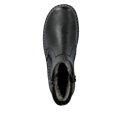 Botine dama din piele naturala, Rieker 73365-00, negru - Img 8