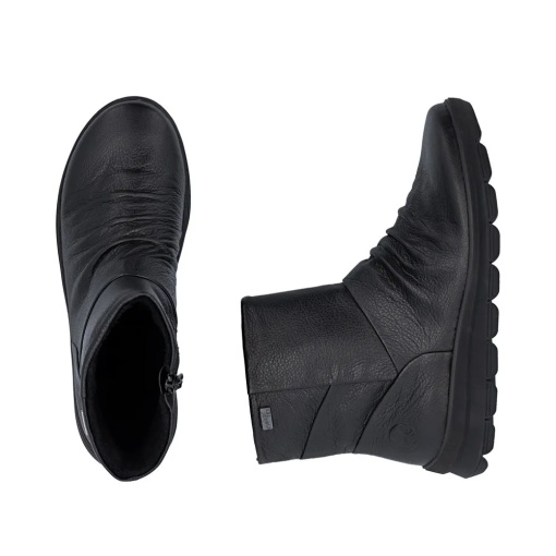 Botine dama din piele naturala, Rieker Z0066-00, negru - Img 9