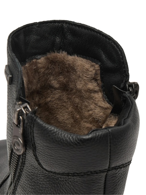 Botine dama din piele naturala, Rieker Z7263-00, negru - Img 6