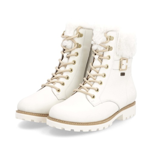 Botine dama, piele naturala, D8481-80, alb - Img 3