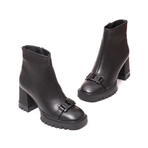Botine dama piele, W1W300003 01-N, negru - Img 2