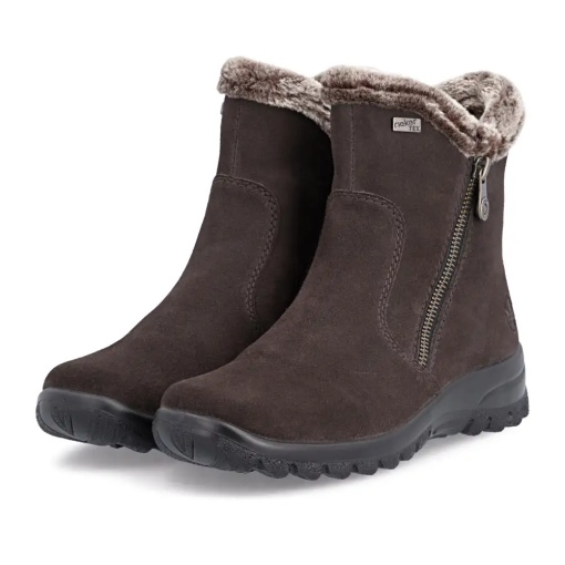 Botine dama Rieker L7162-25, maro inchis - imagine 4