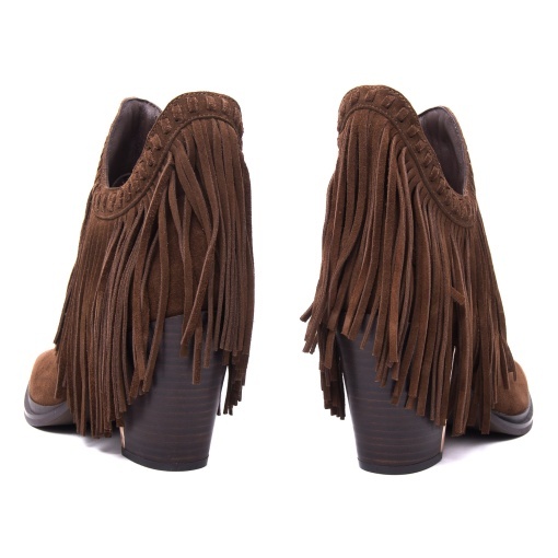 Botine elegante din piele întoarsă, ALMA EN PENA, I250710 CROSTA CAMEL - Img 8